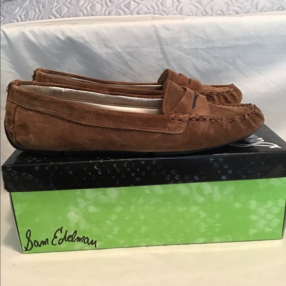 Sam Edelman Jones Cocoa suede leather driving shoe - Picture 2 of 4